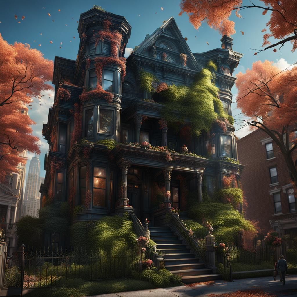 House Covered in Veins: Detailed Matte Painting