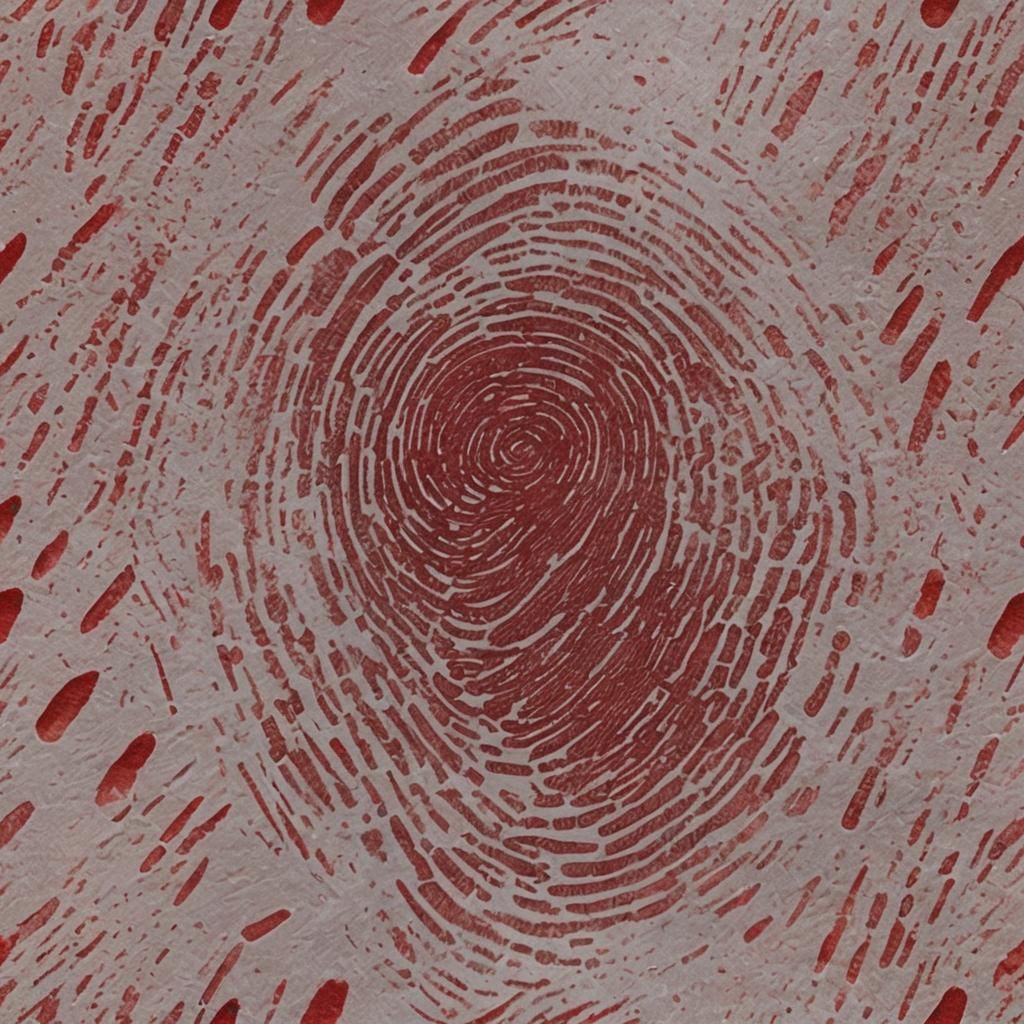 Red Fingerprint Over Car Race Scene