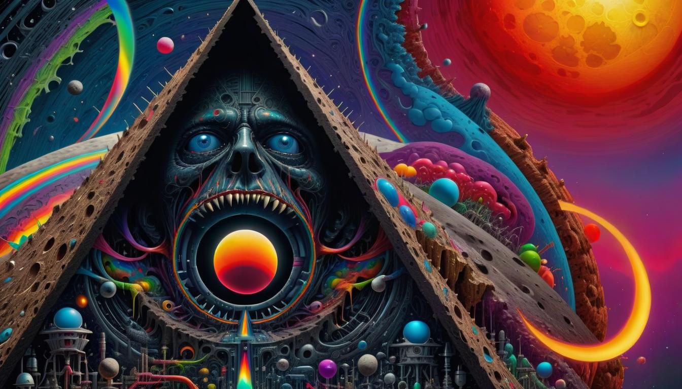 Surreal Dark Side Masterpiece in Psychedelic Style