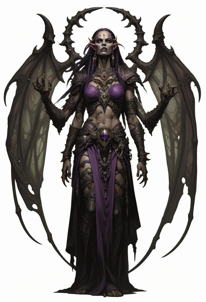 Daemonette of Slaanesh in Boris Vallejo Style