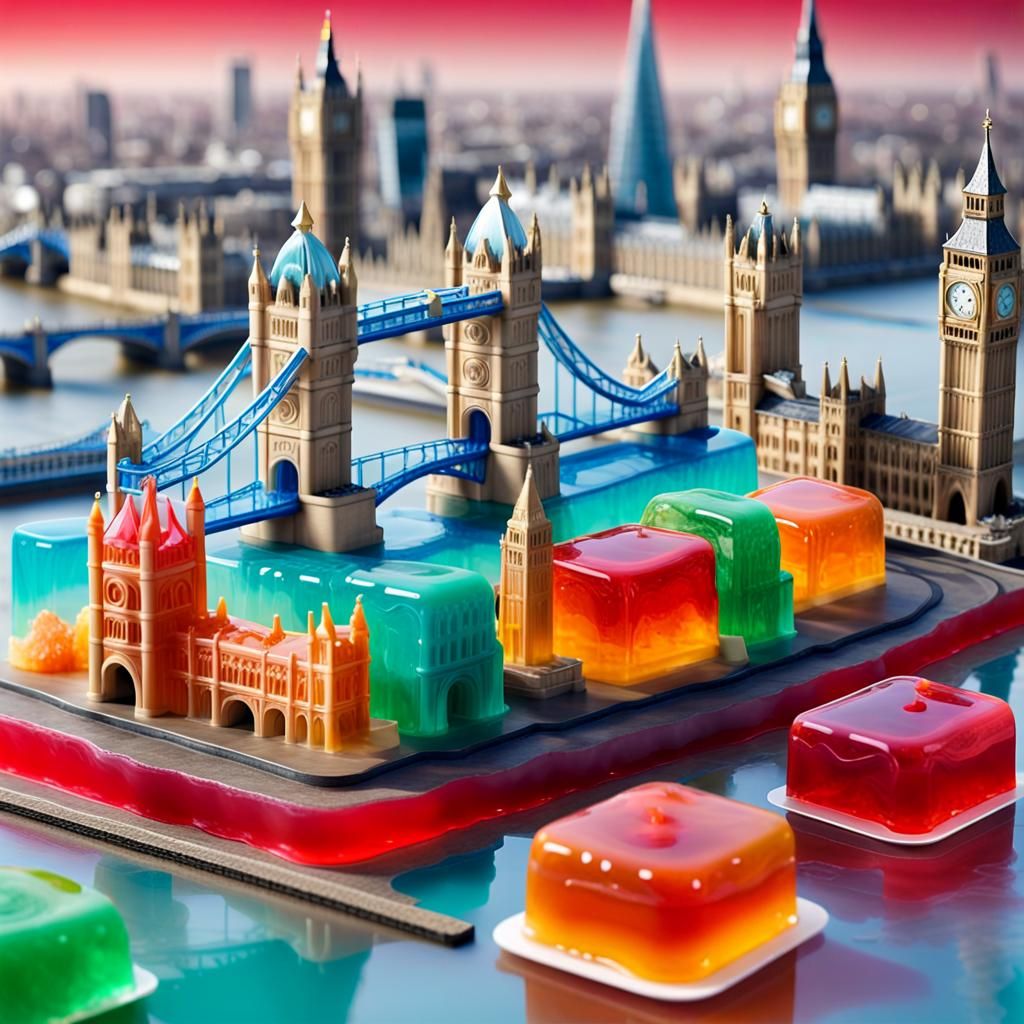 London Made of Jello: A Whimsical Cityscape