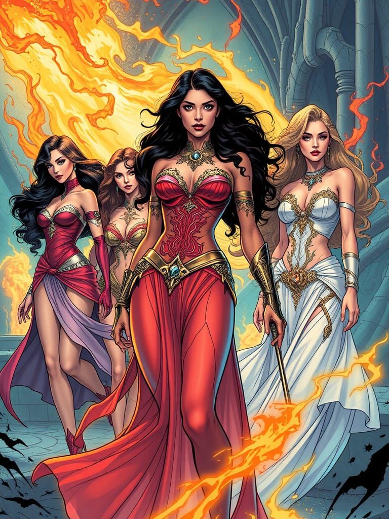 Land of flame and woe and beautiful, powerful women