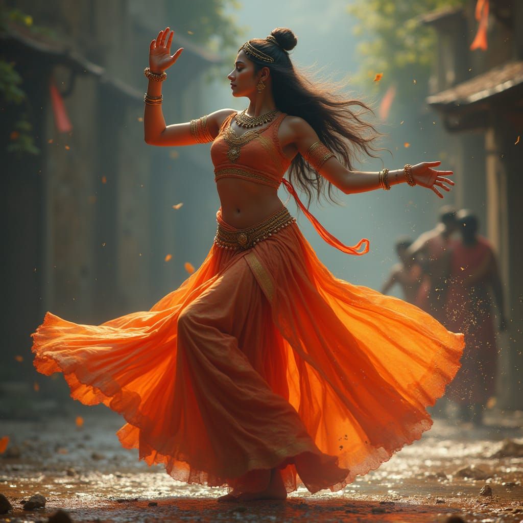 Enchanting Hindu Goddess Sways to Ethereal Music