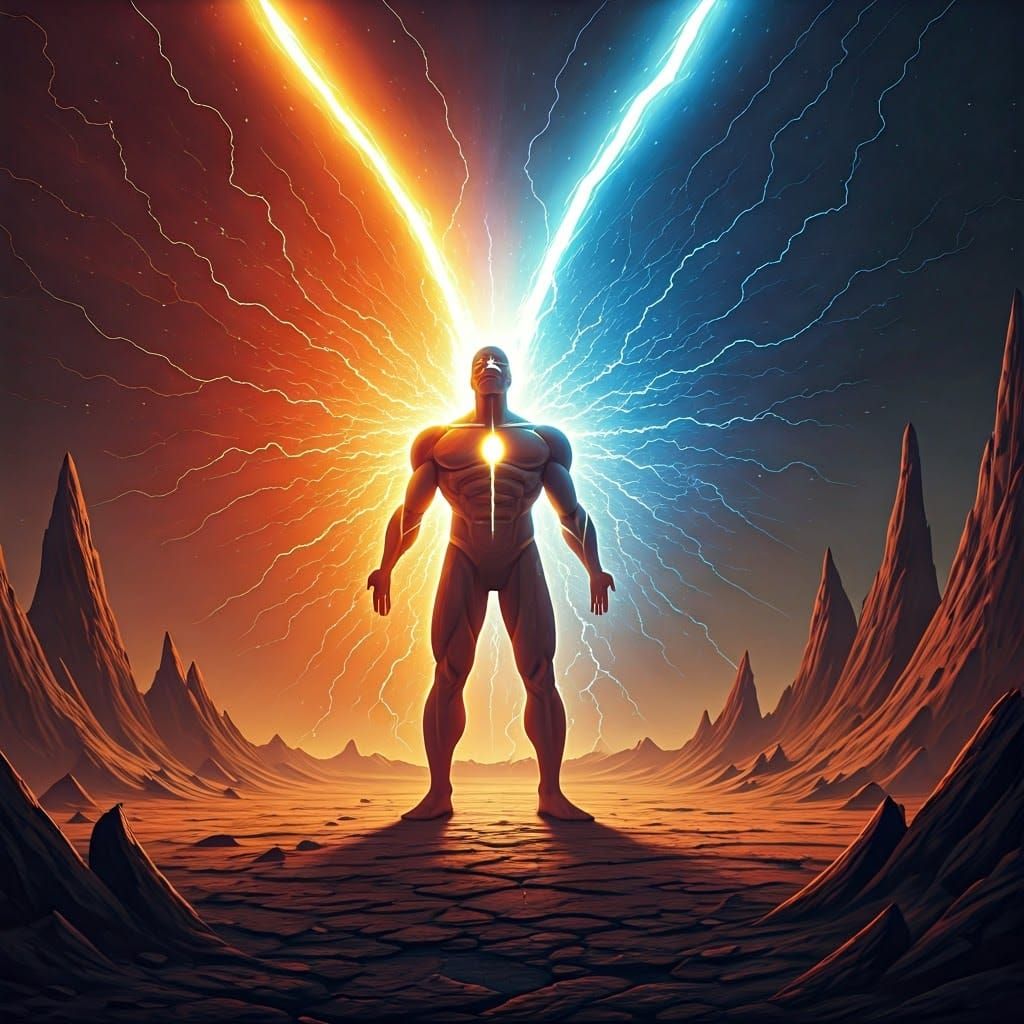 Cosmic Hero Omnipotus Absorbs Universe Energy in Vibrant, Hi...