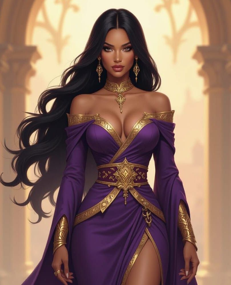 Elegant Sorceress with Exotic Beauty