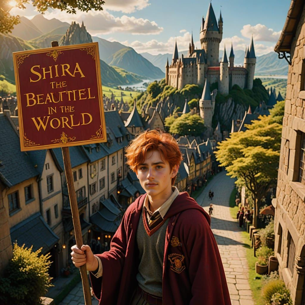 Gryffindor Quidditch Player in Mid-Flight