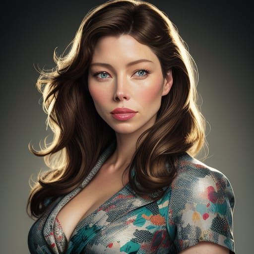 Pinup Portrait of a Hollywood Star in a Studio Setting