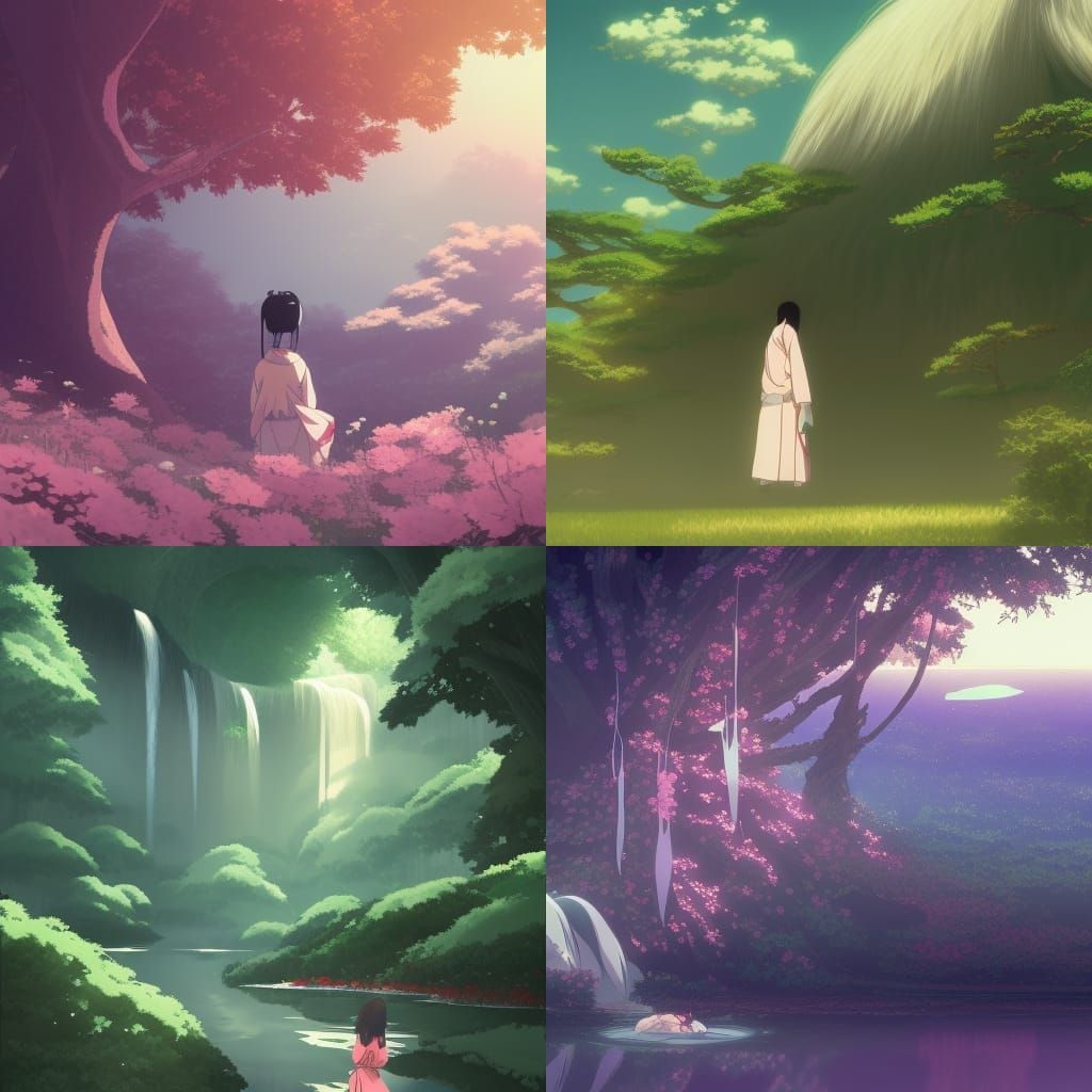 Kaguya in Ghibli Style, Shinkai Inspired Anime Key Visual