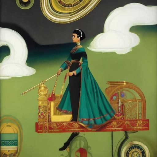 Elegant Woman in Erté Style