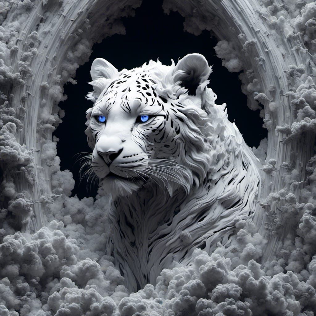 Fiery Leopard Wildlife Photography Concept