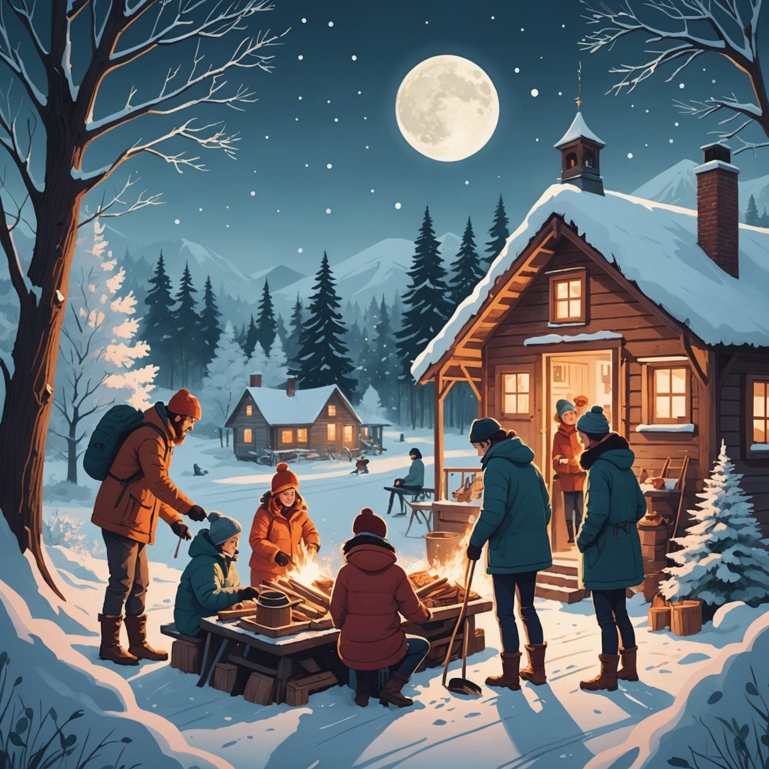 Dreamy Illustration: Preparing for Winter