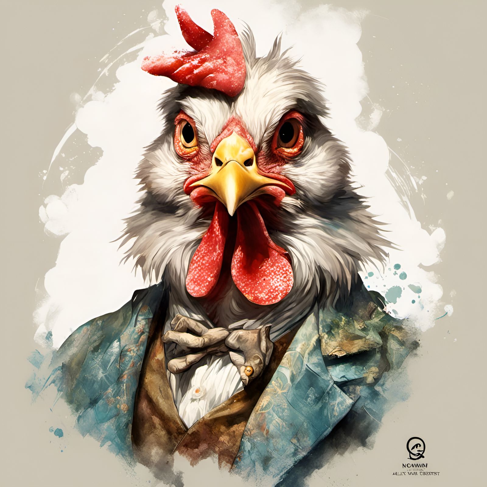 Hen as Kylo Ren Portrait in Digital Illustration