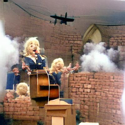 Dolly Parton Sings During Air Raid: Surreal Art