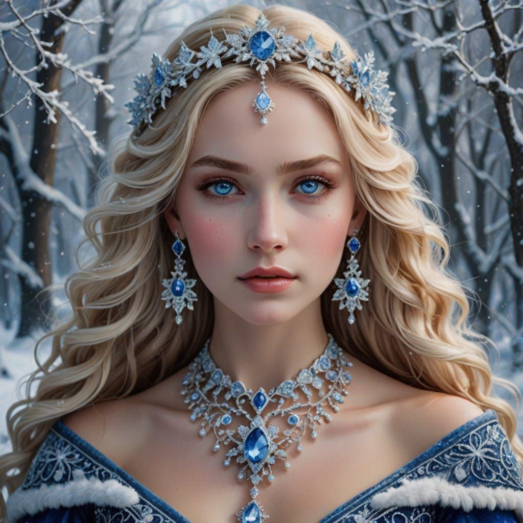 Khione, Goddess of Snow Portrait