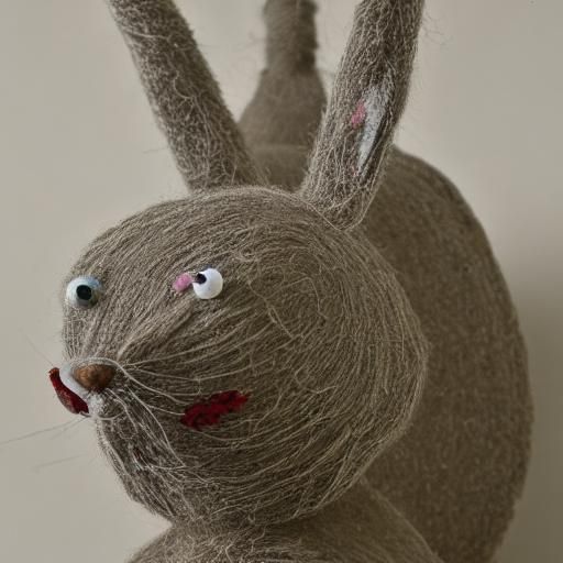 String Art Mad Rabbit Sculpture