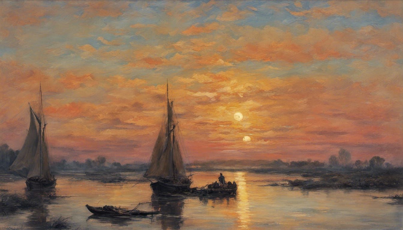 Mississippi River Sunset: An Impressionistic Vision