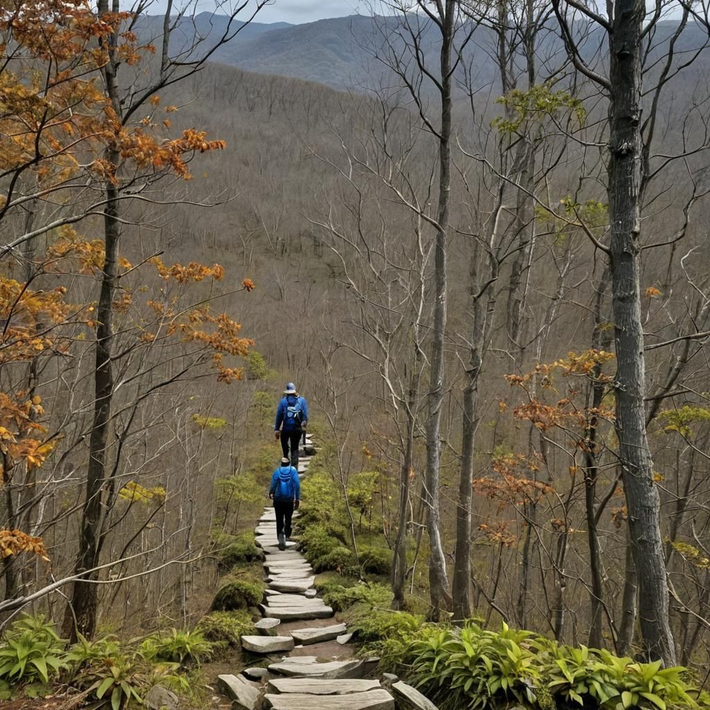 Scenic Hiking Trail in Shenandoah National Park