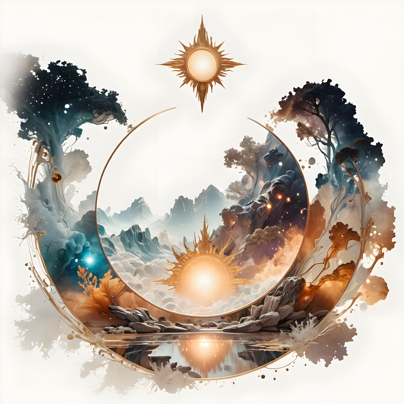 Cosmic Portal in Soft Focus Dreamscapes