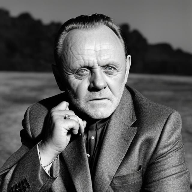 Anthony Hopkins Portrait in Corbijn Style