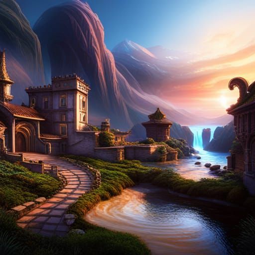 Fantastical Fibonacci Sequence in Detailed Matte Painting