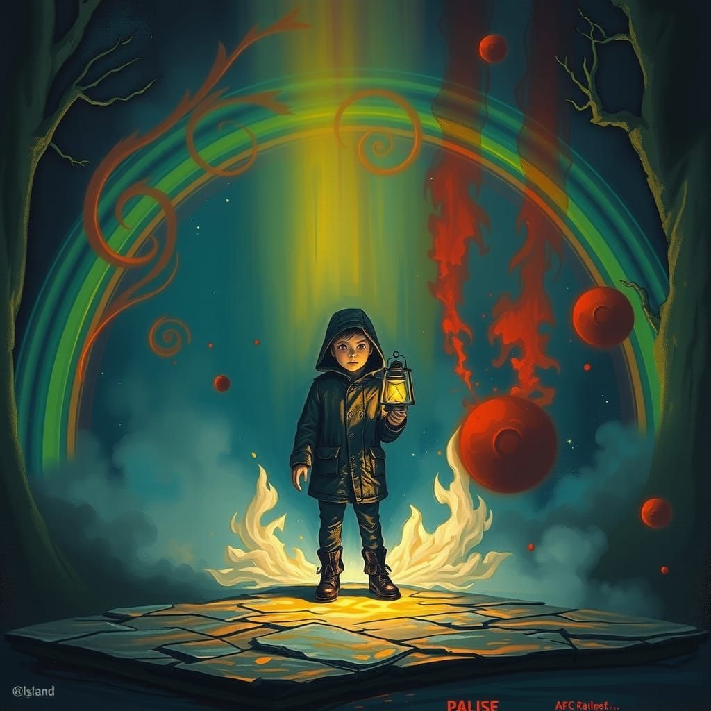 Ominous Rainbow: A Hauntingly Detailed Fantasy