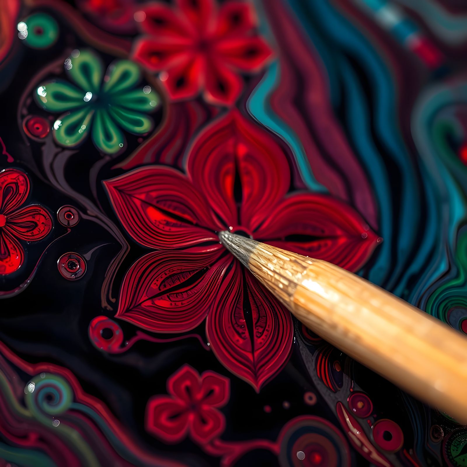 Turkish Ebru Marbling Art: Vivid Colors on Water