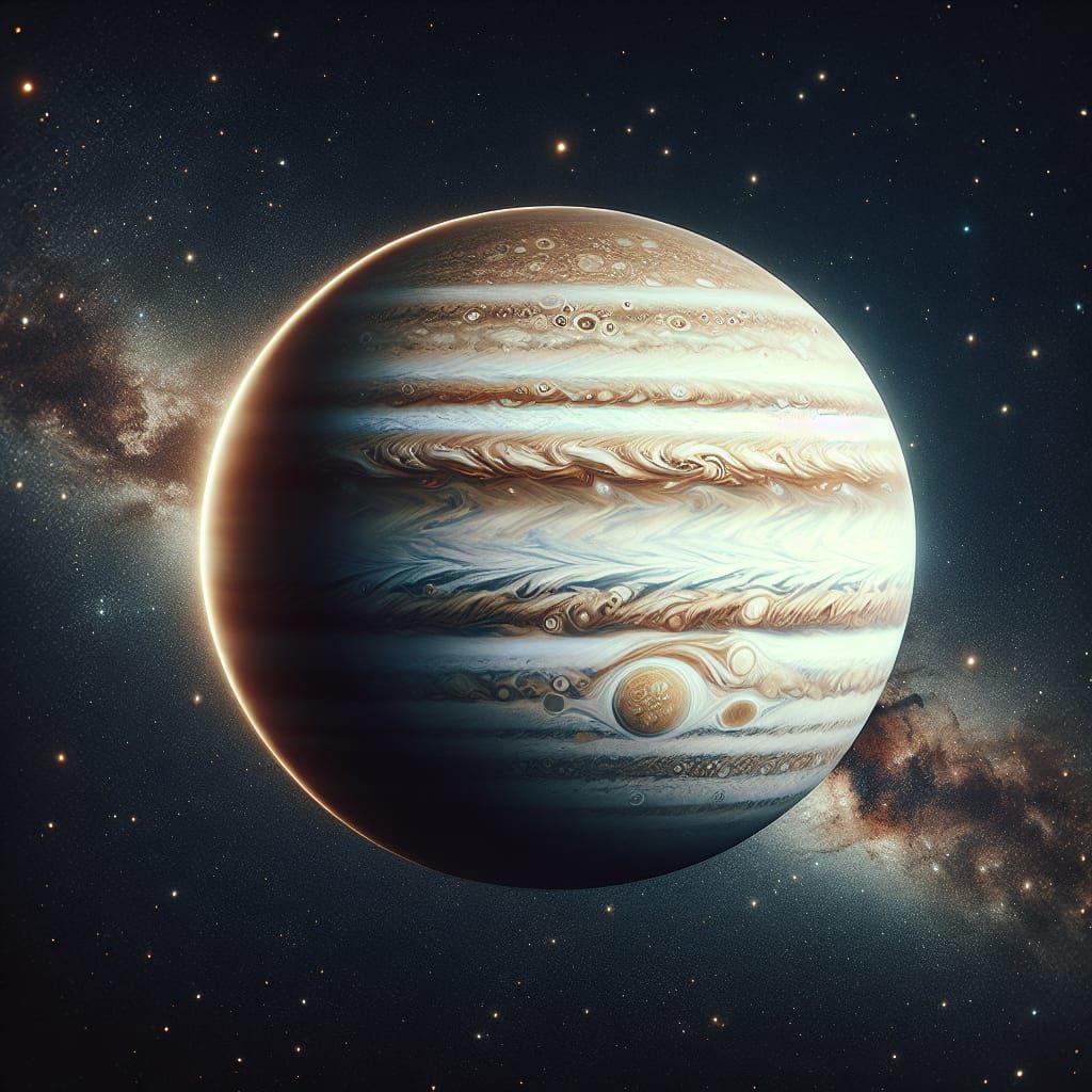 Magnificent Jupiter: A Gas Giant in Deep Space