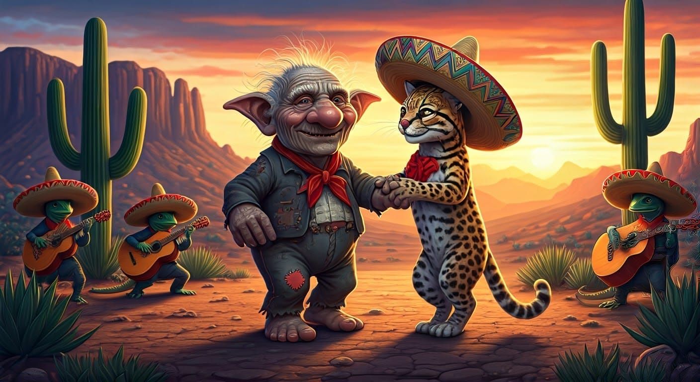 Ocelot and Troll Dancing