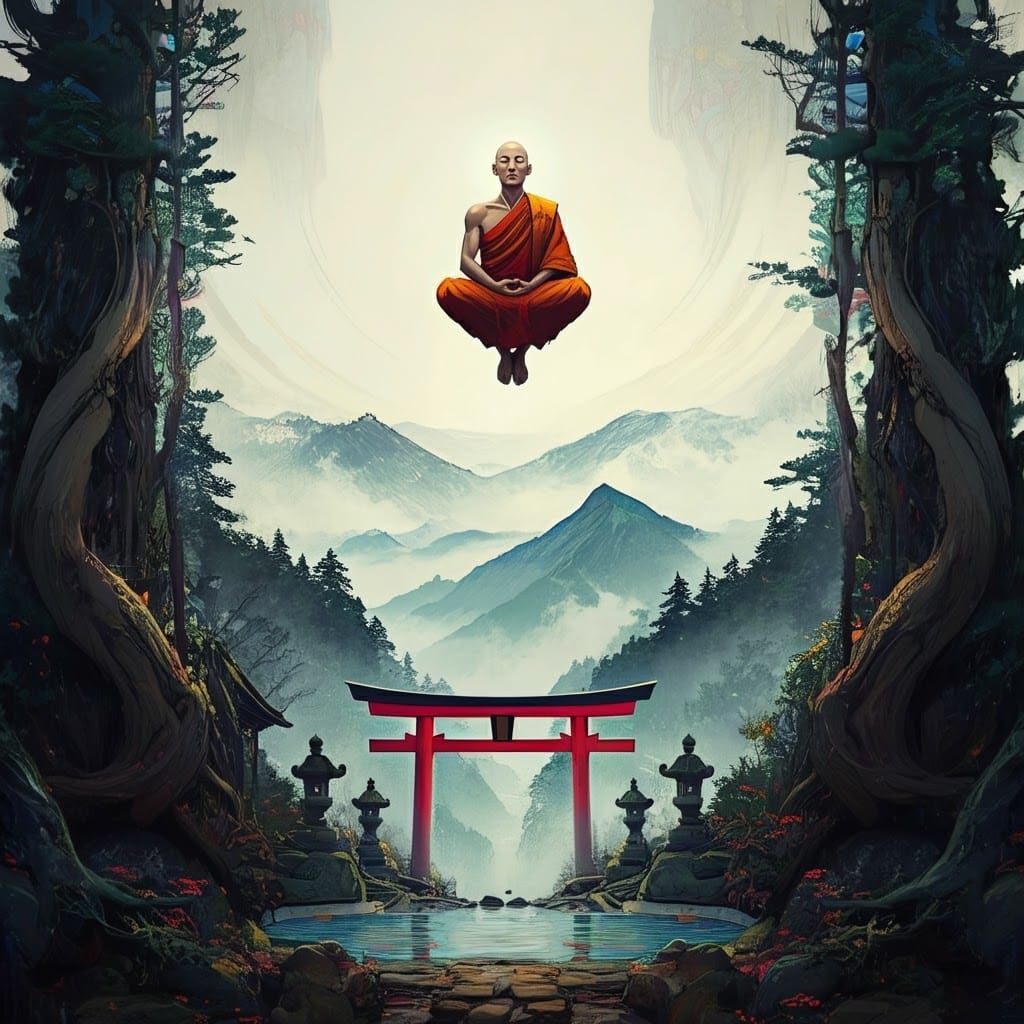 Levitating Monk