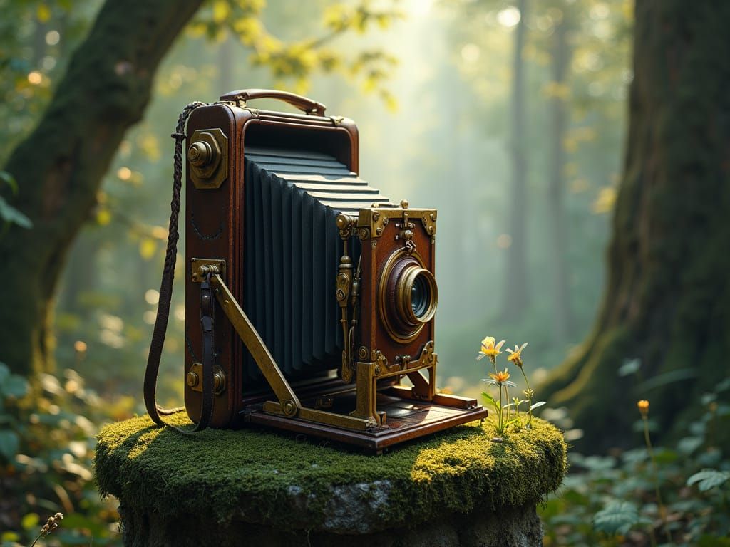 Antique Camera in Enchanted Forest