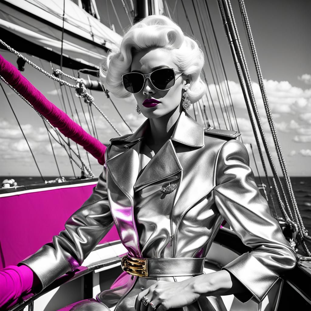 Archangel on Steamship: Pop-Art Fashion Photo