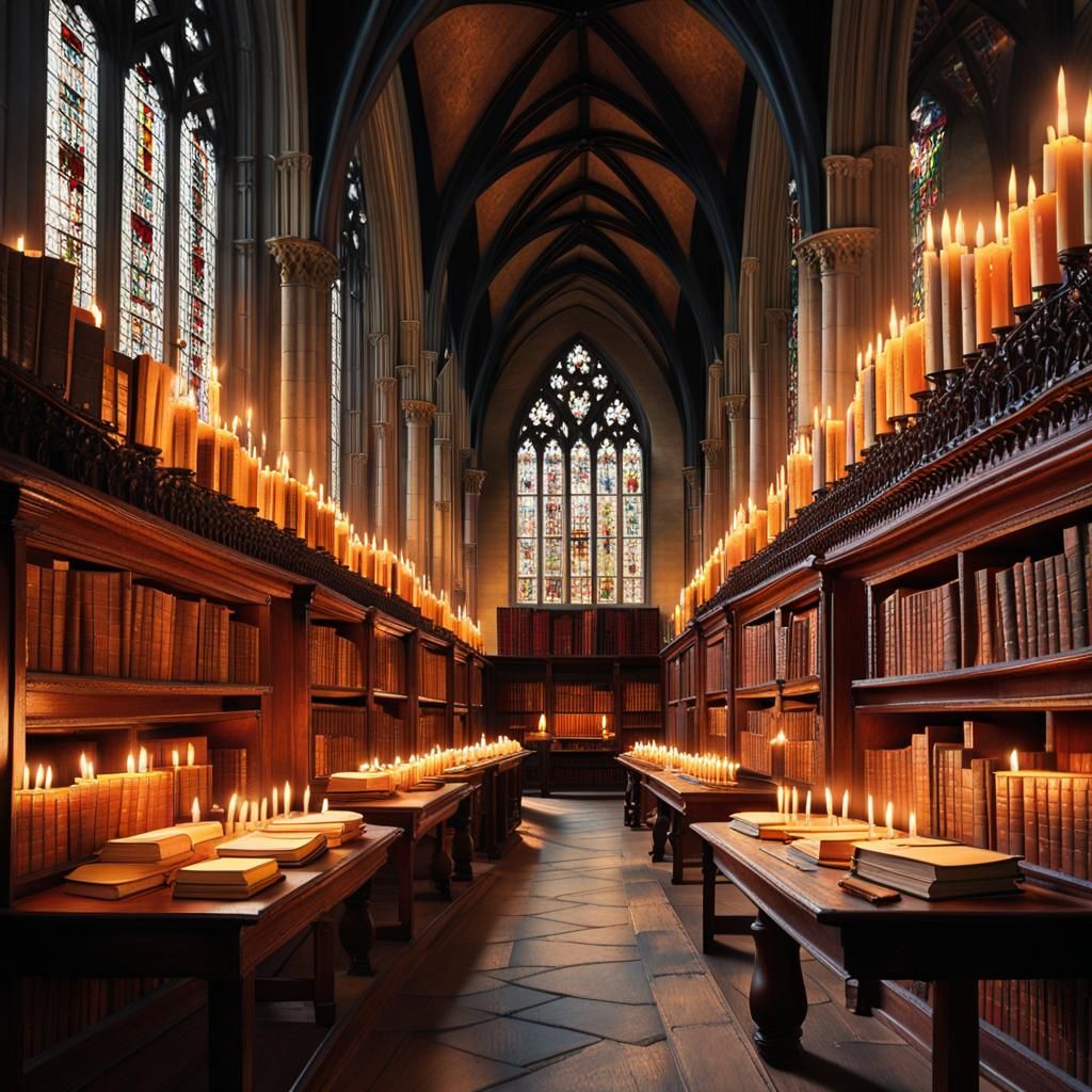 Chain-Bound Books in Gothic Revival Library