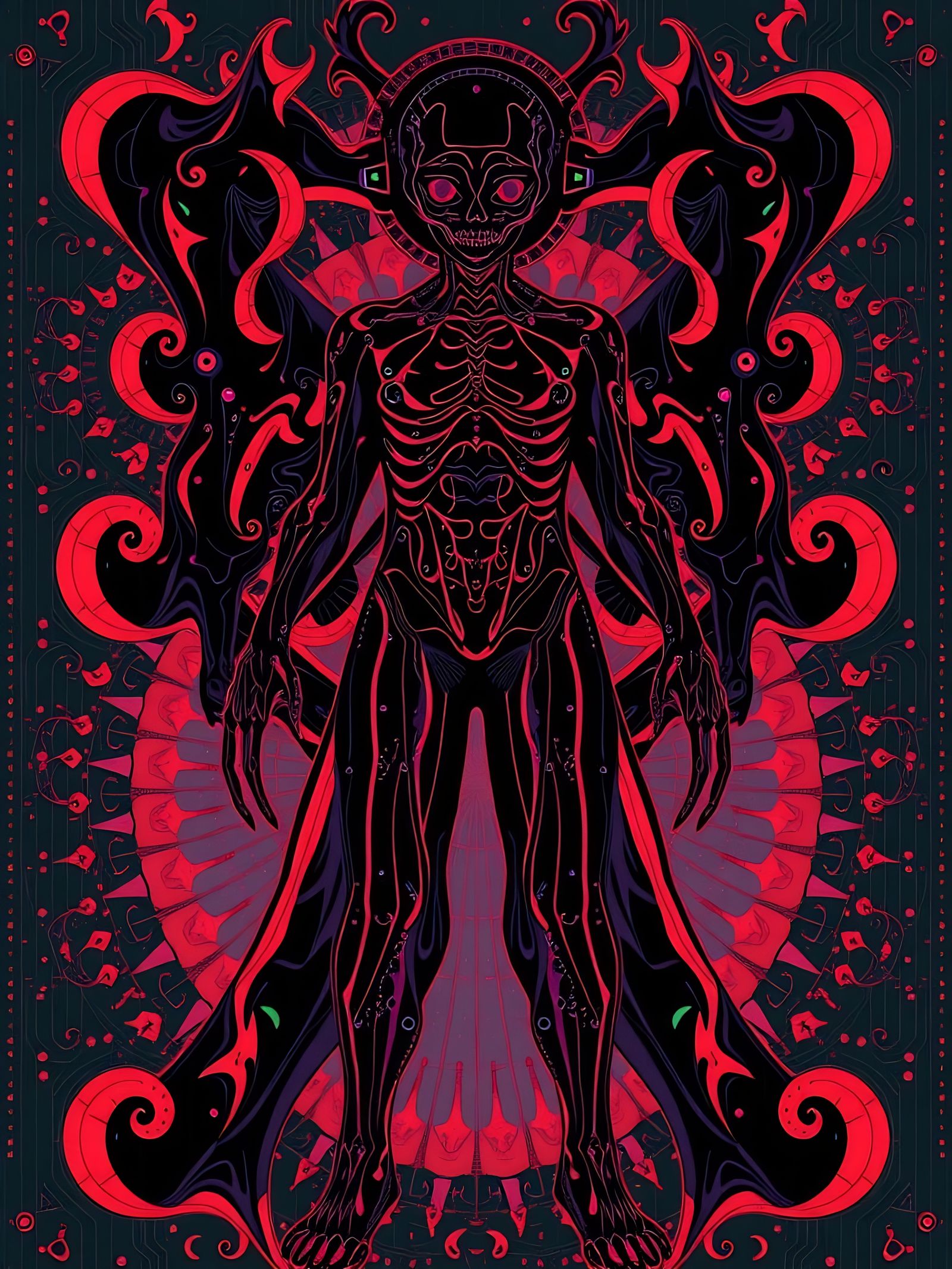 Bizarre Glitching Entity in Surreal Body Poise