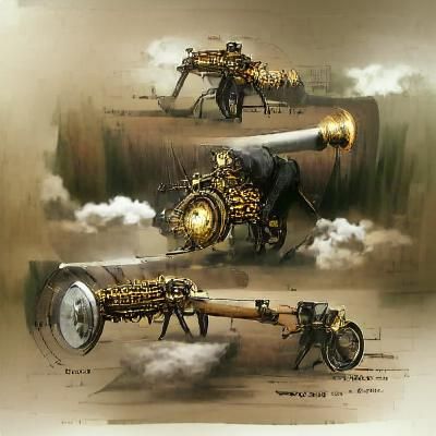 Steampunk Great War Artillery Concept Art