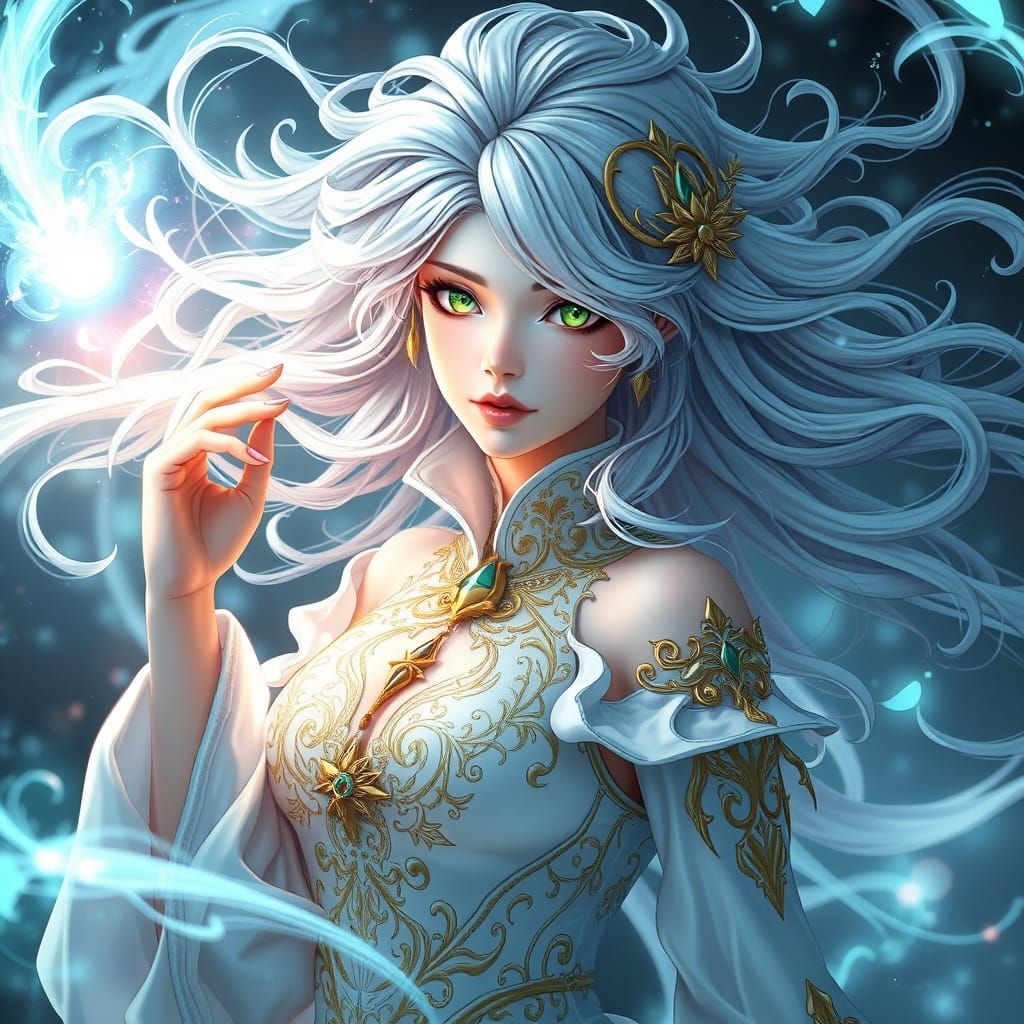 Mystical Woman in Ethereal Glow