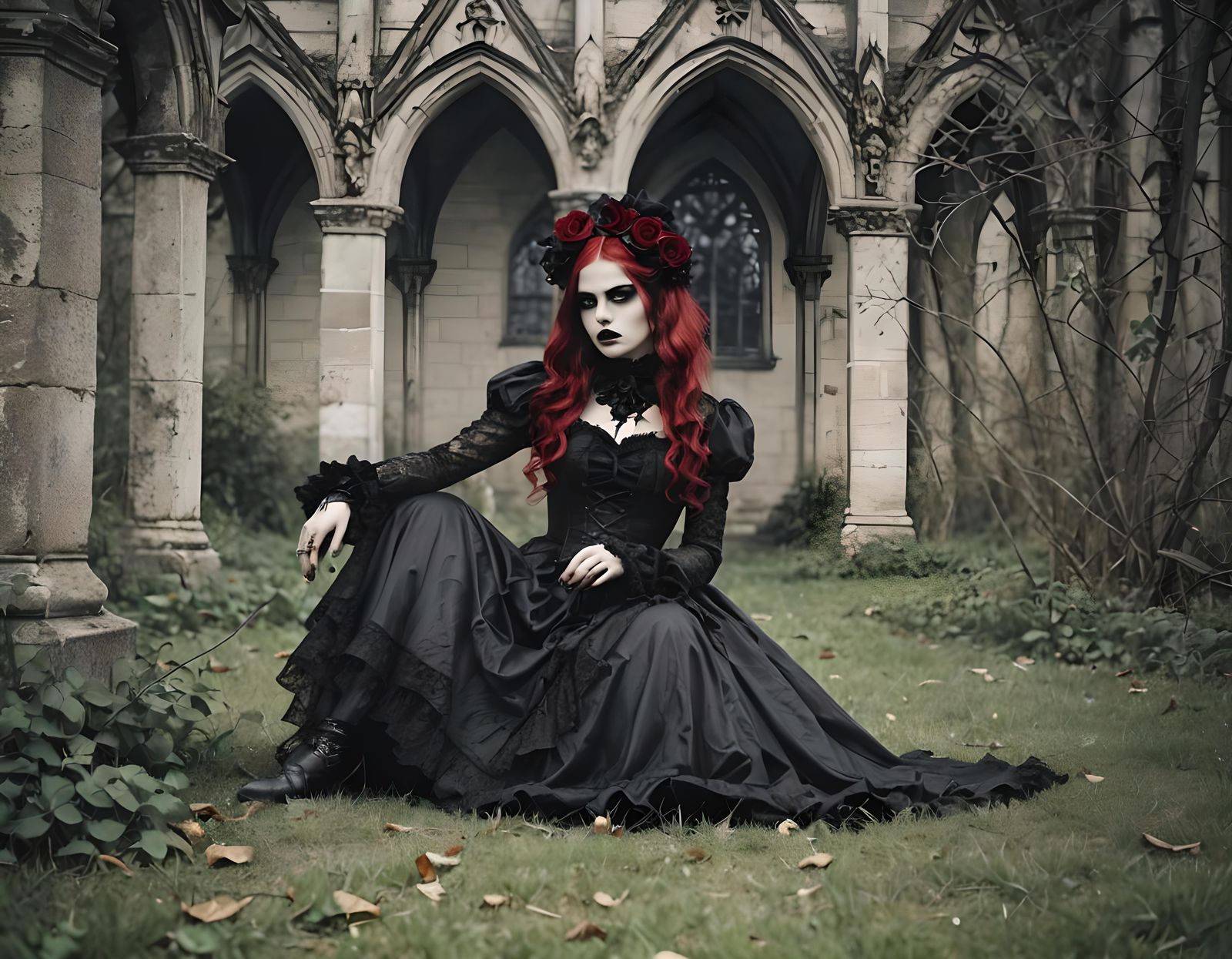 Elegant Gothic Fashion Photography