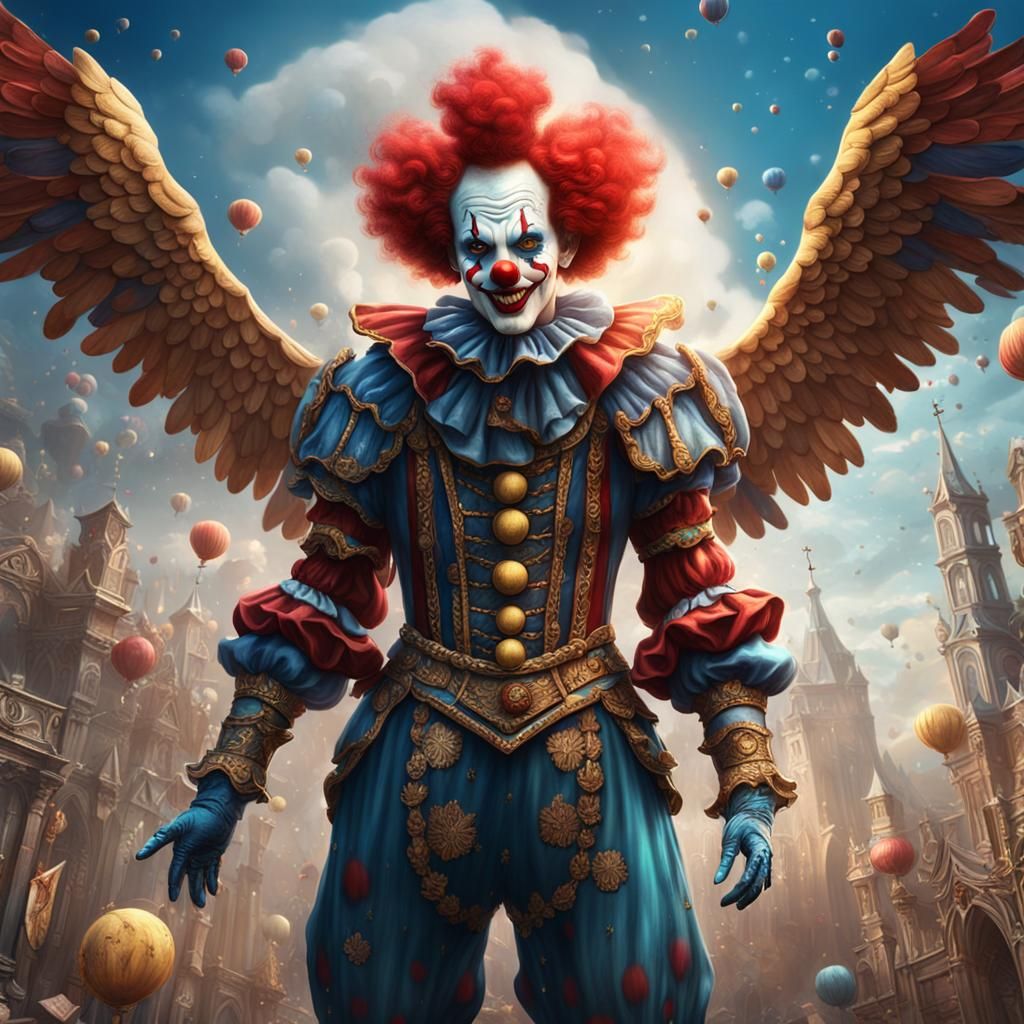 Fantastical Clown Angel Concept Art