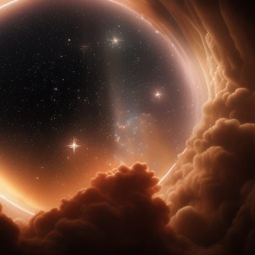 Epic Stars in Space Digital Matte Painting