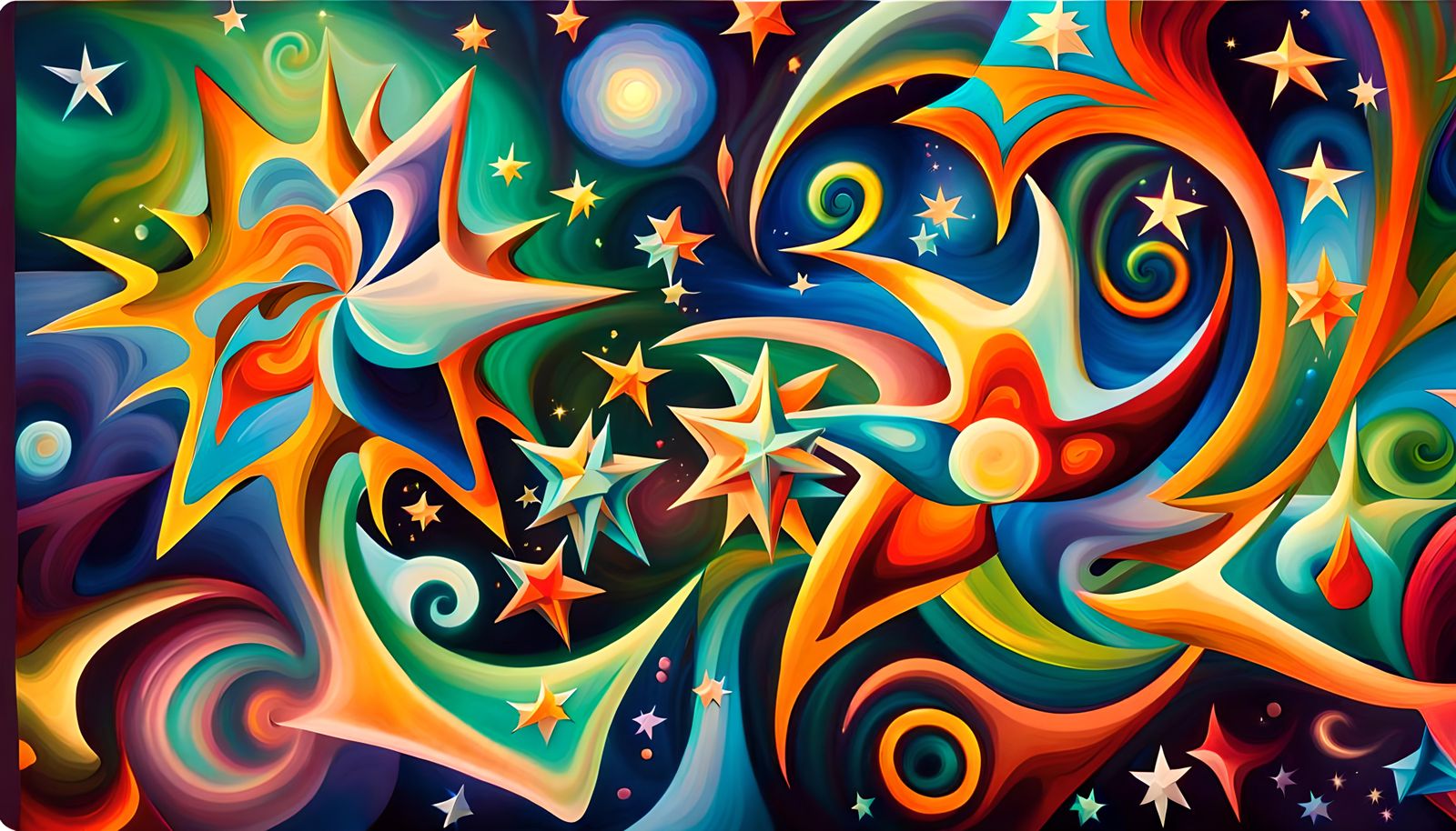 Iridescent Stars in Electromagnetic Plasma Maelstrom