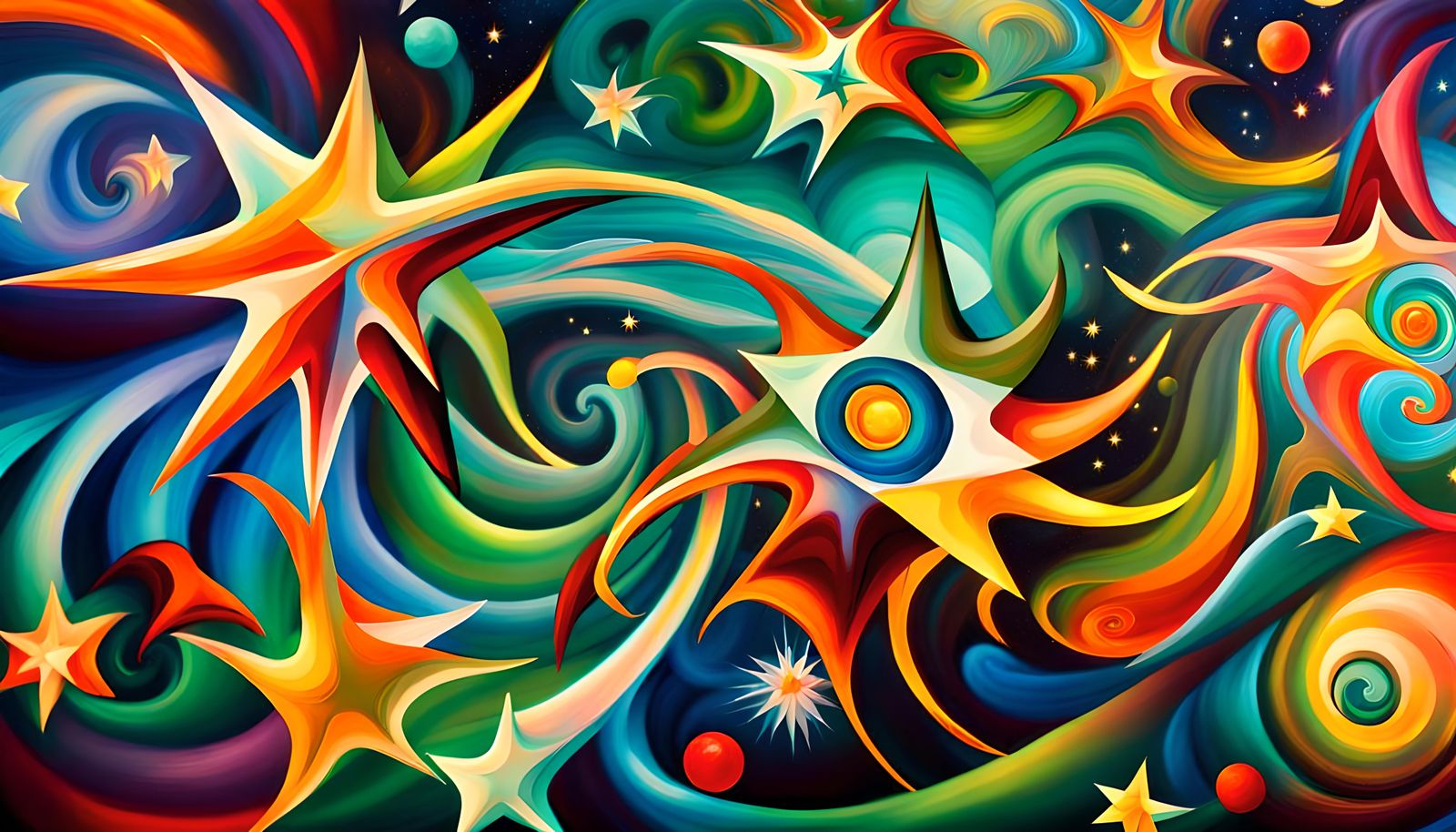 Iridescent Stars in Electromagnetic Plasma Maelstrom