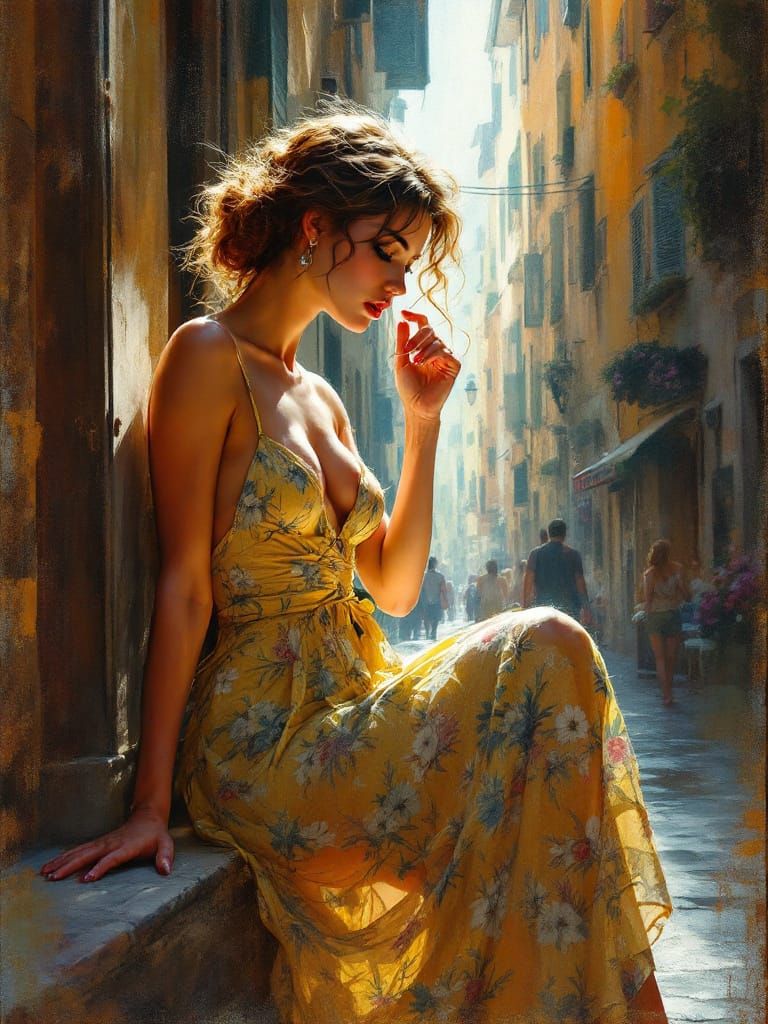 Italian Figure Study in Rome, Luminous Flesh