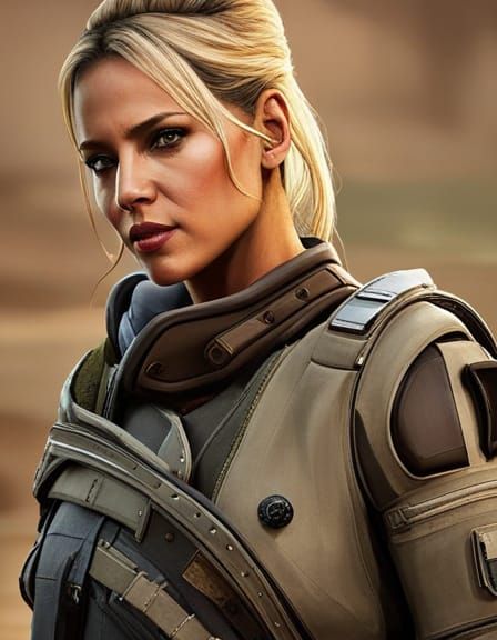 Hyperdetailed Portrait of Sonya Blade in Camo Jacket