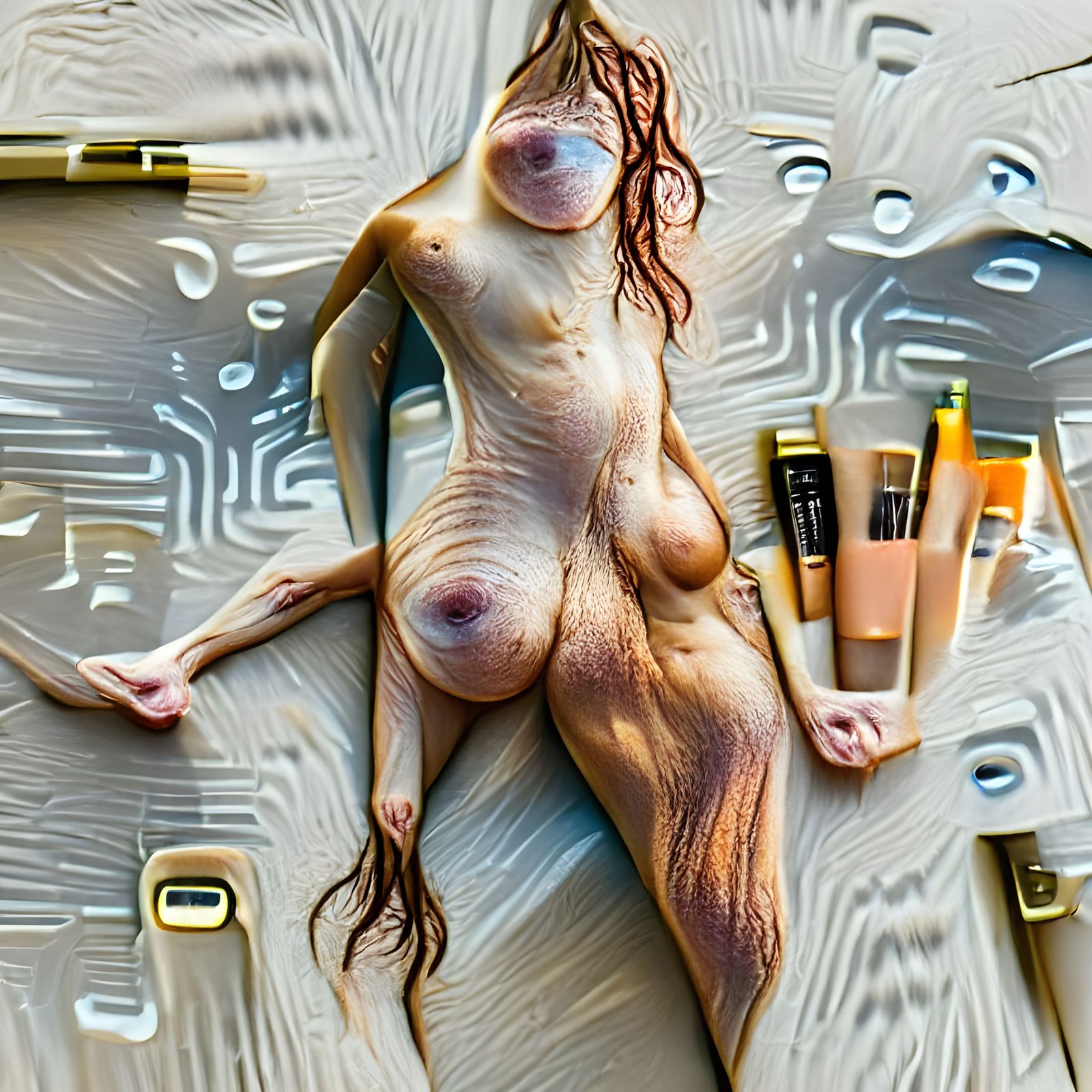 Nude Figure in Minimalist Setting