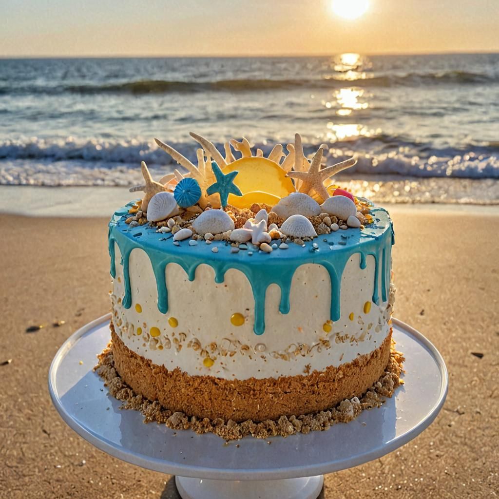 Beach Cake in Sunshine