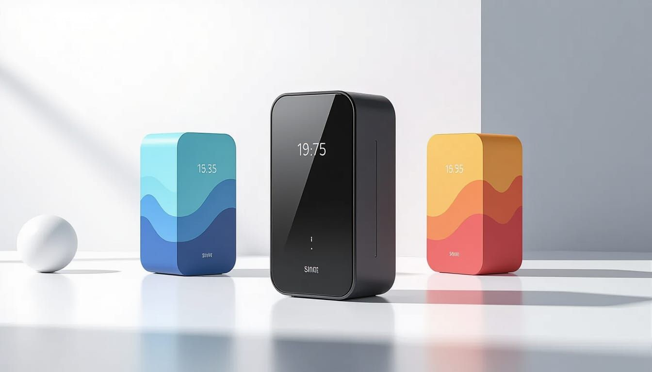 Sleek Device Packaging in Futuristic Style