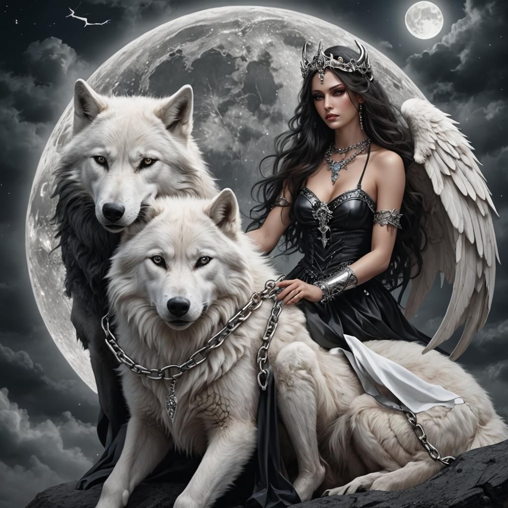 Dark Angel Princess Chained to the Moon