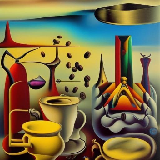 Surreal Coffee Fantasy in a Dali Style