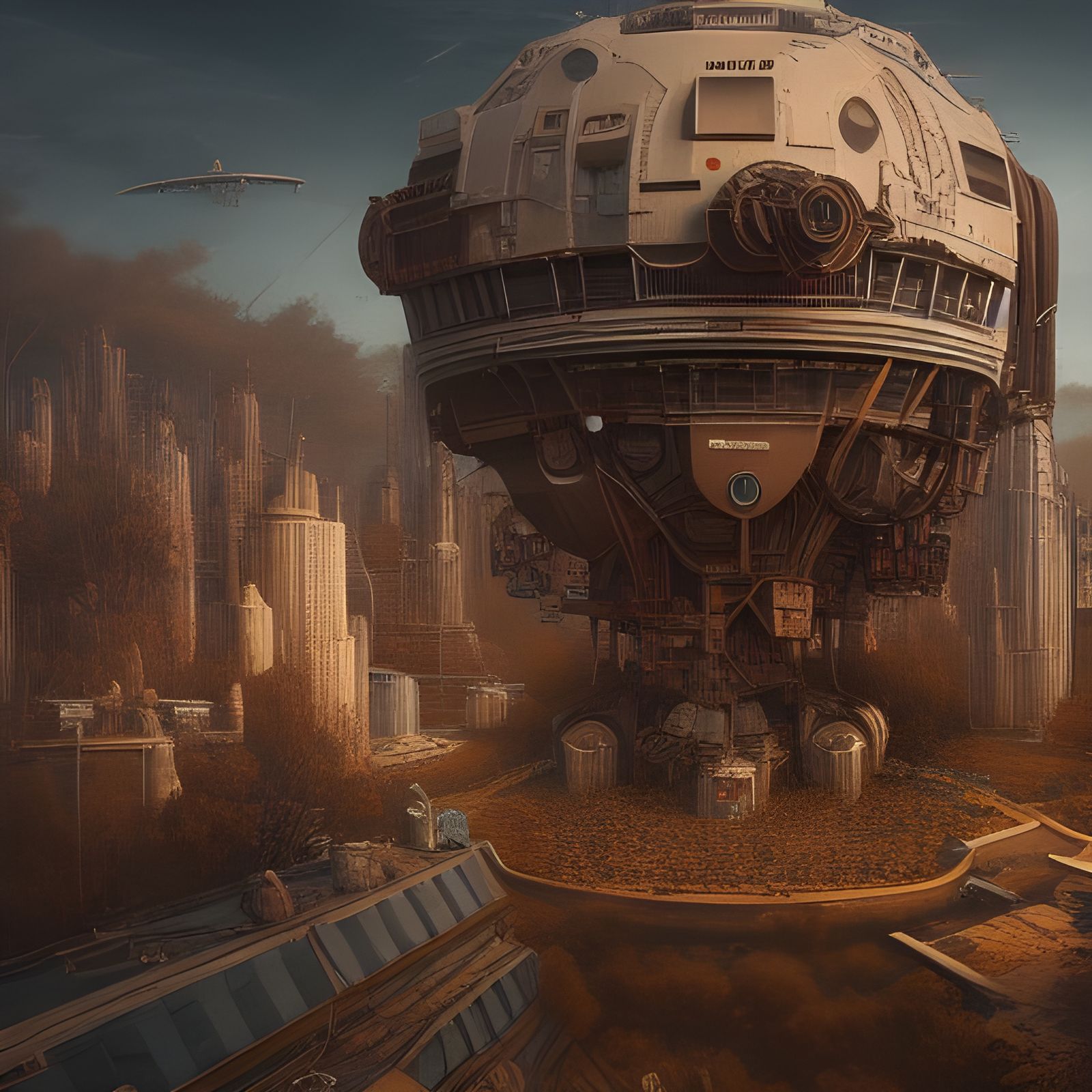 Hyperdetailed Titan Photography in Cel-Shaded Style