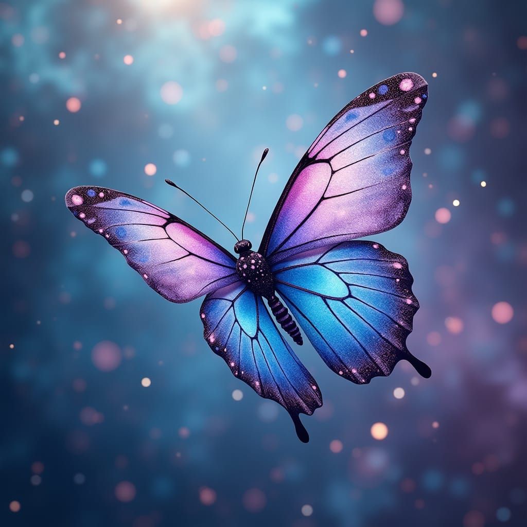 Cosmic Butterfly in a Dreamlike Galaxy