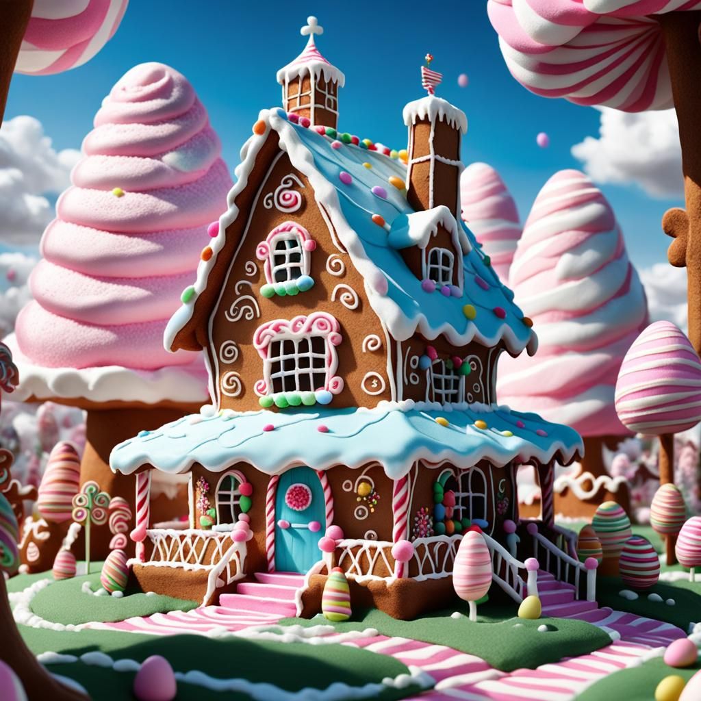 Gingerbread Knight in Candy Wonderland, Detailed Still Shot